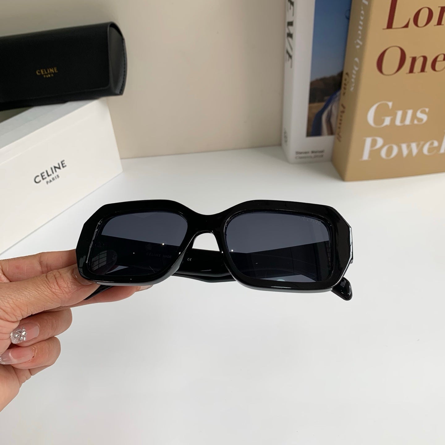 Celine Square Black Lens Sunglasses for Men & Women - 432016 - detail image 4