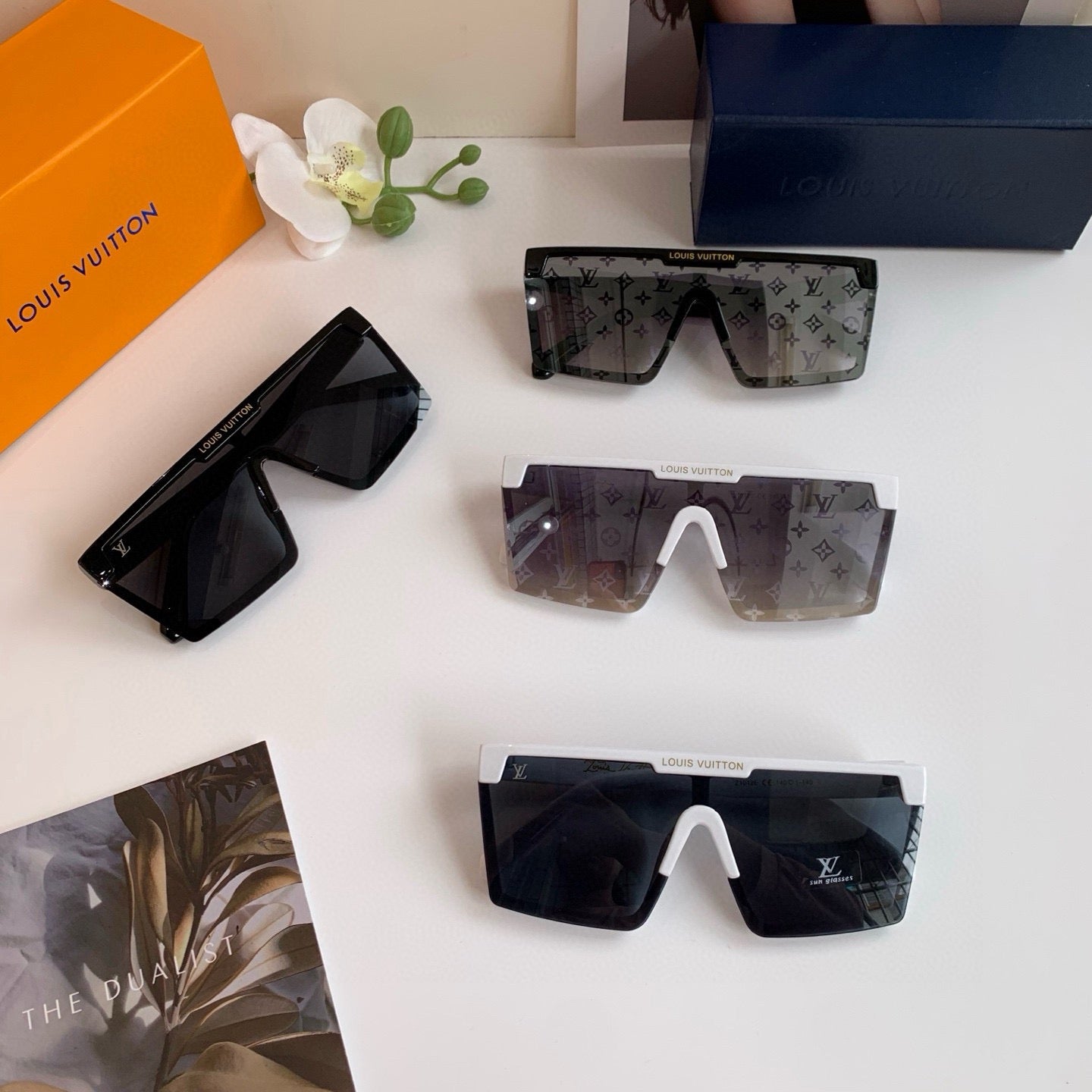 Louis Vuitton Square Black Lens Sunglasses for Men & Women - 431104 - detail image 5