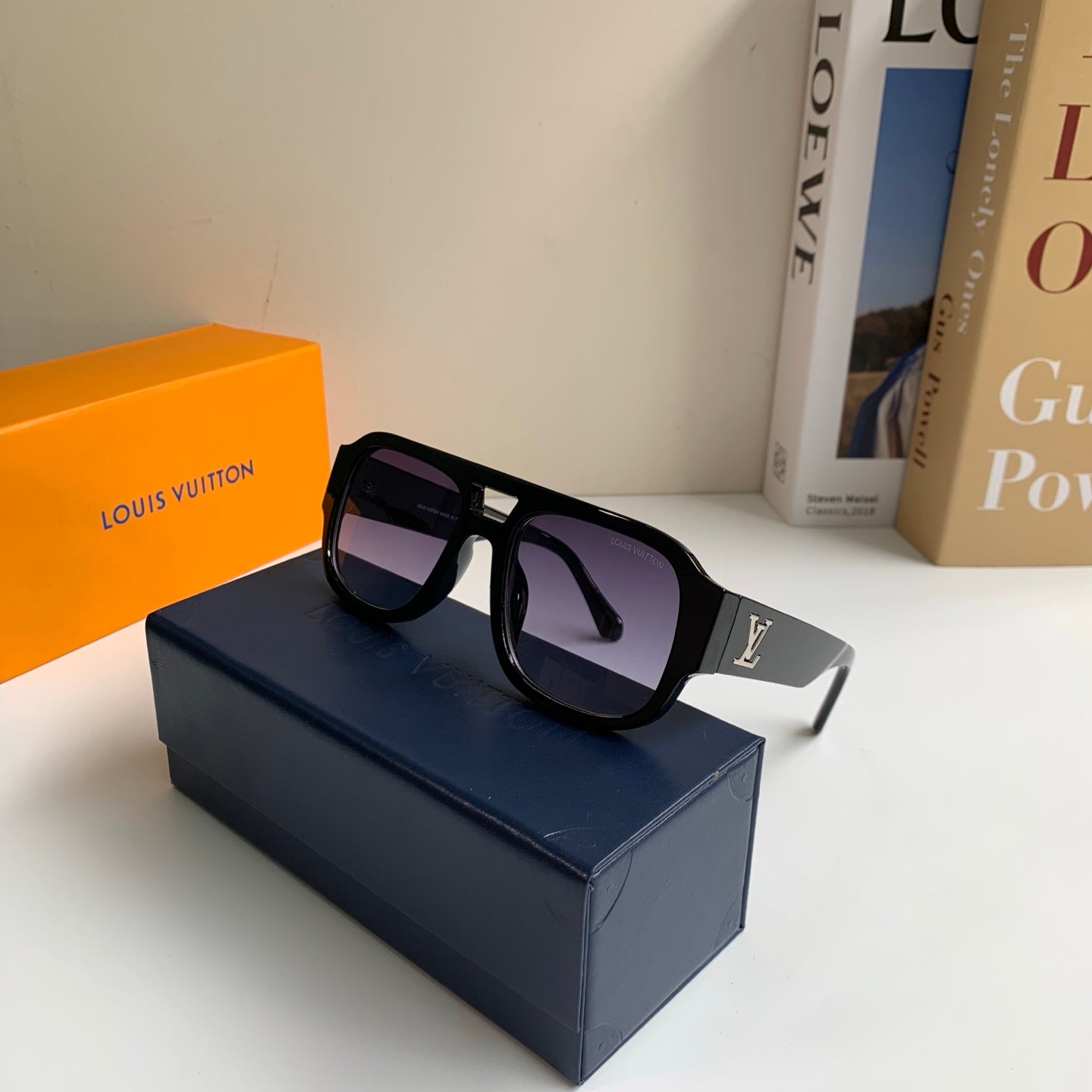 Louis Vuitton Square Black Lens Sunglasses for Men & Women - 431107 - detail image 5