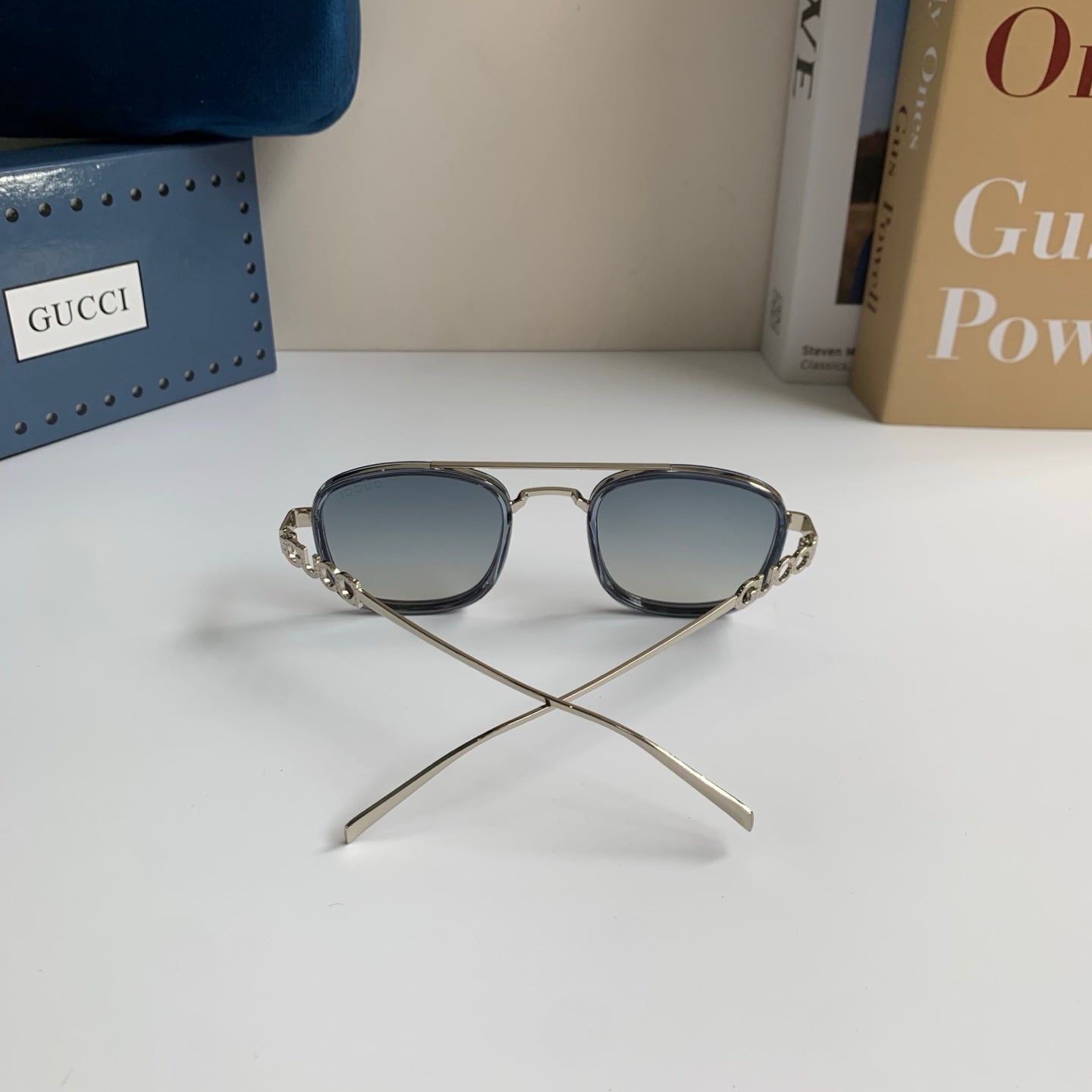 Gucci Metal Square Silver Lens Sunglasses for Men & Women - 431315 - detail image 6