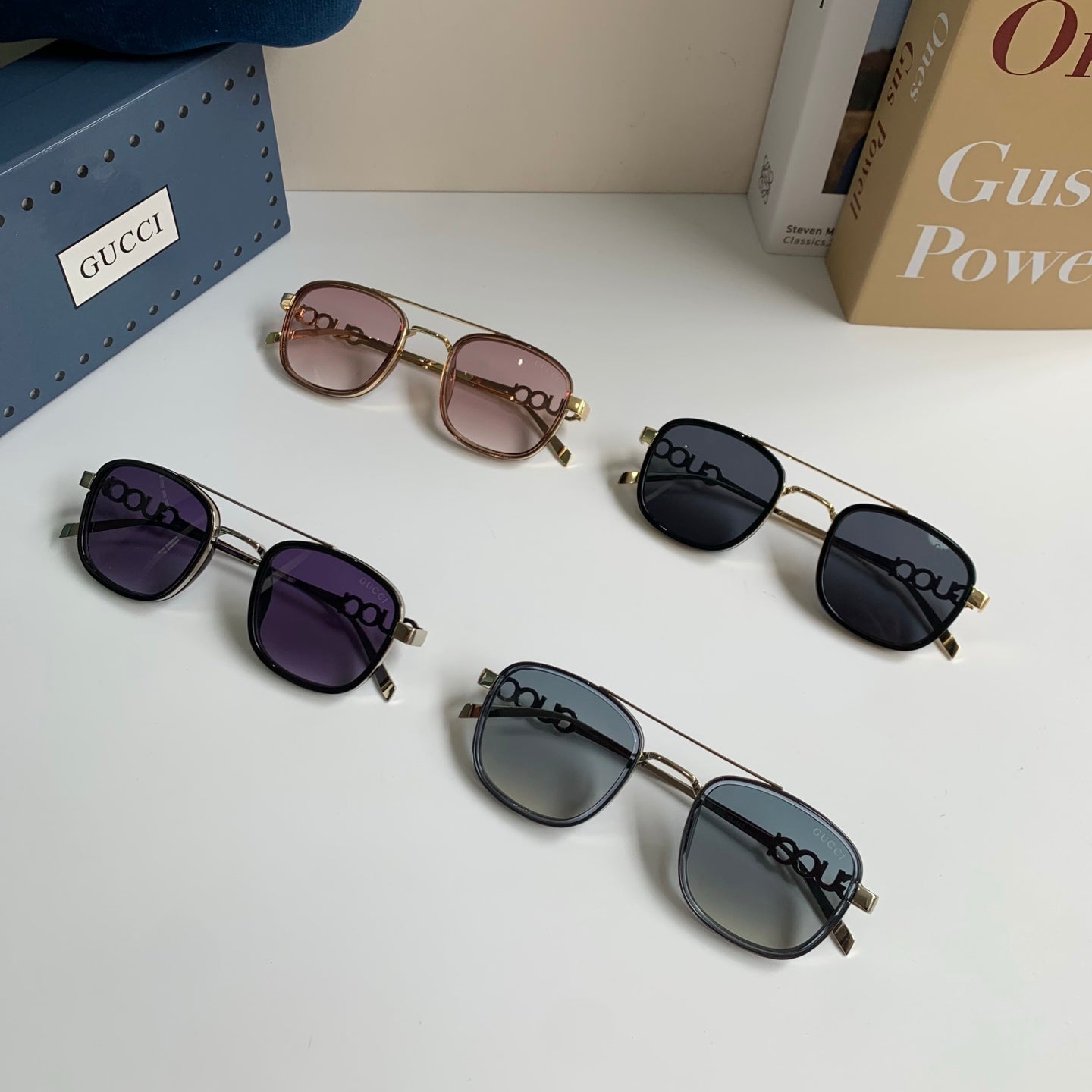 Gucci Metal Square Silver Lens Sunglasses for Men & Women - 431317 - detail image 10