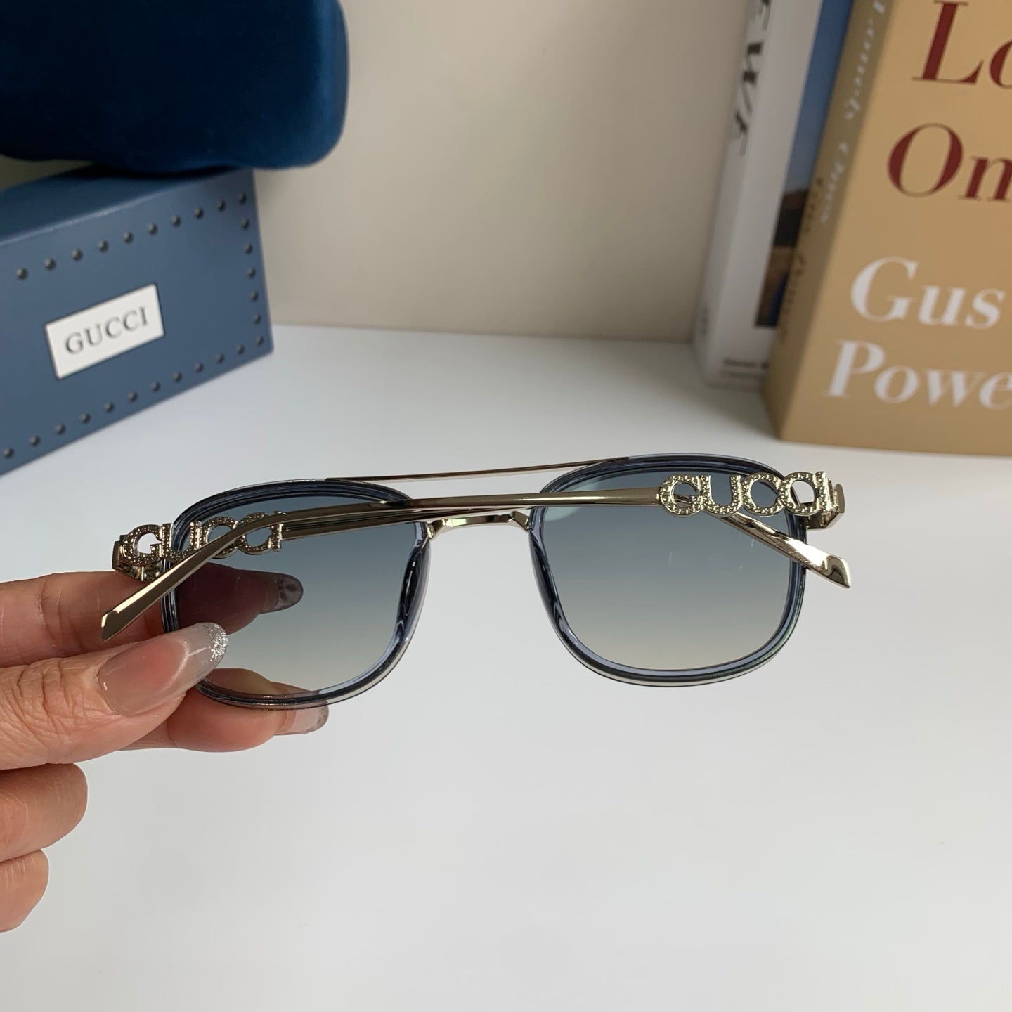 Gucci Metal Square Silver Lens Sunglasses for Men & Women - 431315 - detail image 7