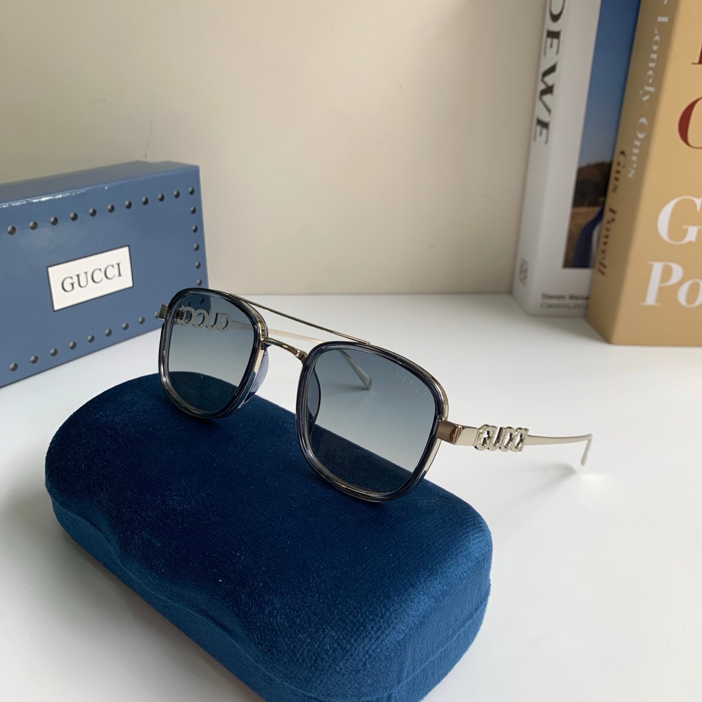 Gucci Metal Square Silver Lens Sunglasses for Men & Women - 431315 - detail image 5