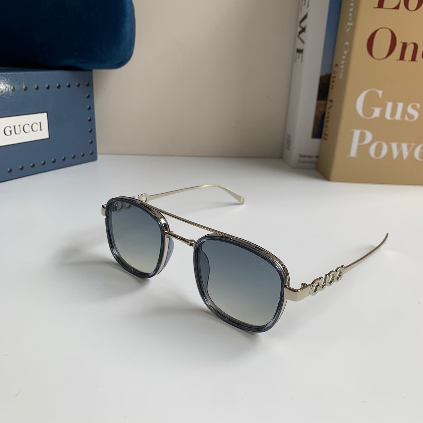 Gucci Metal Square Silver Lens Sunglasses for Men & Women - 431315 - detail image 2