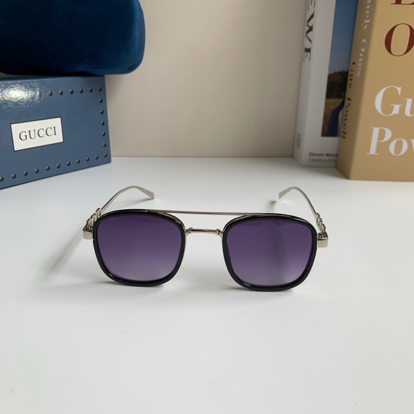 Gucci Metal Square Silver Lens Sunglasses for Men & Women - 431316 - detail image 5
