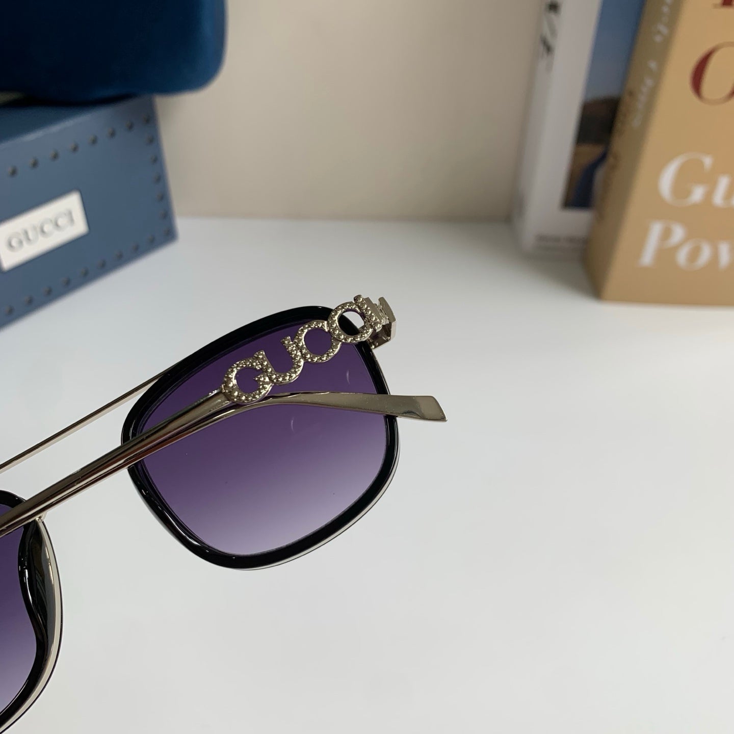 Gucci Metal Square Silver Lens Sunglasses for Men & Women - 431316 - detail image 6