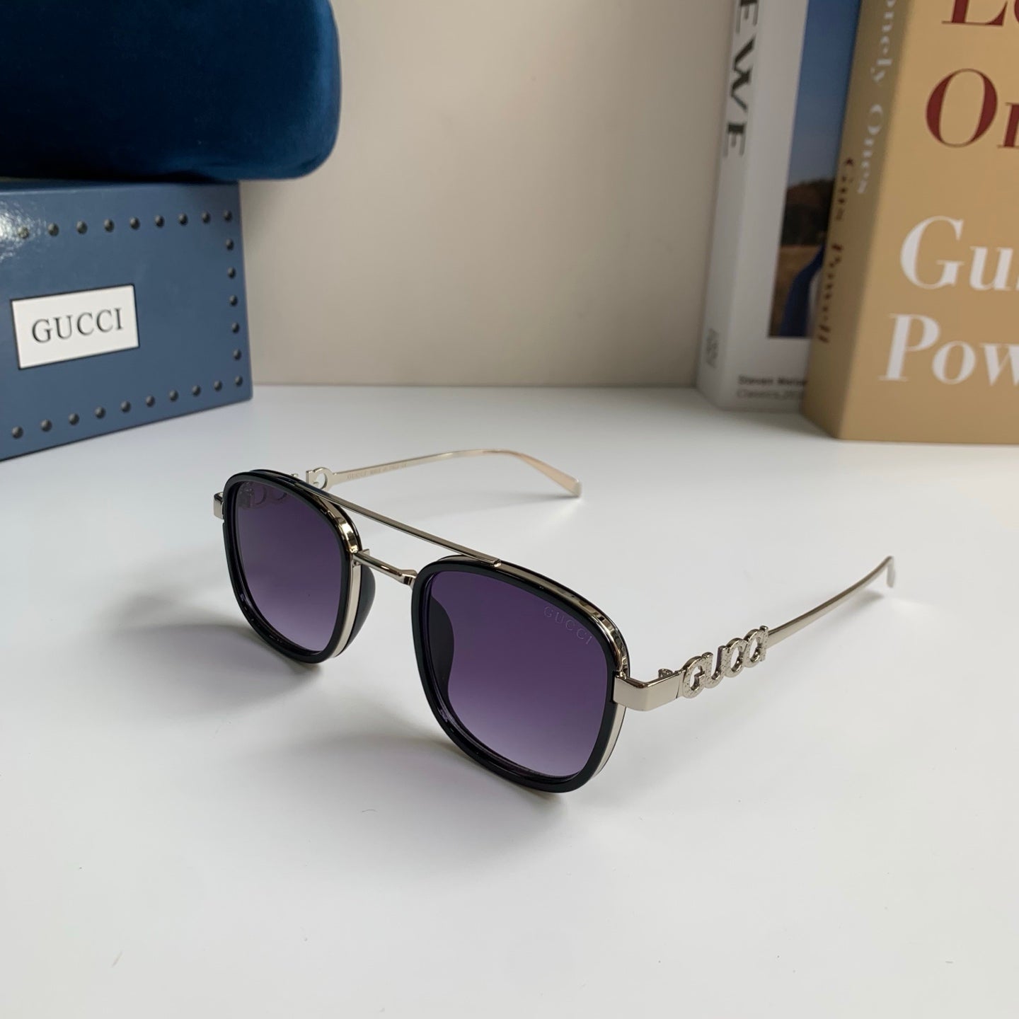Gucci Metal Square Silver Lens Sunglasses for Men & Women - 431316 - detail image 2