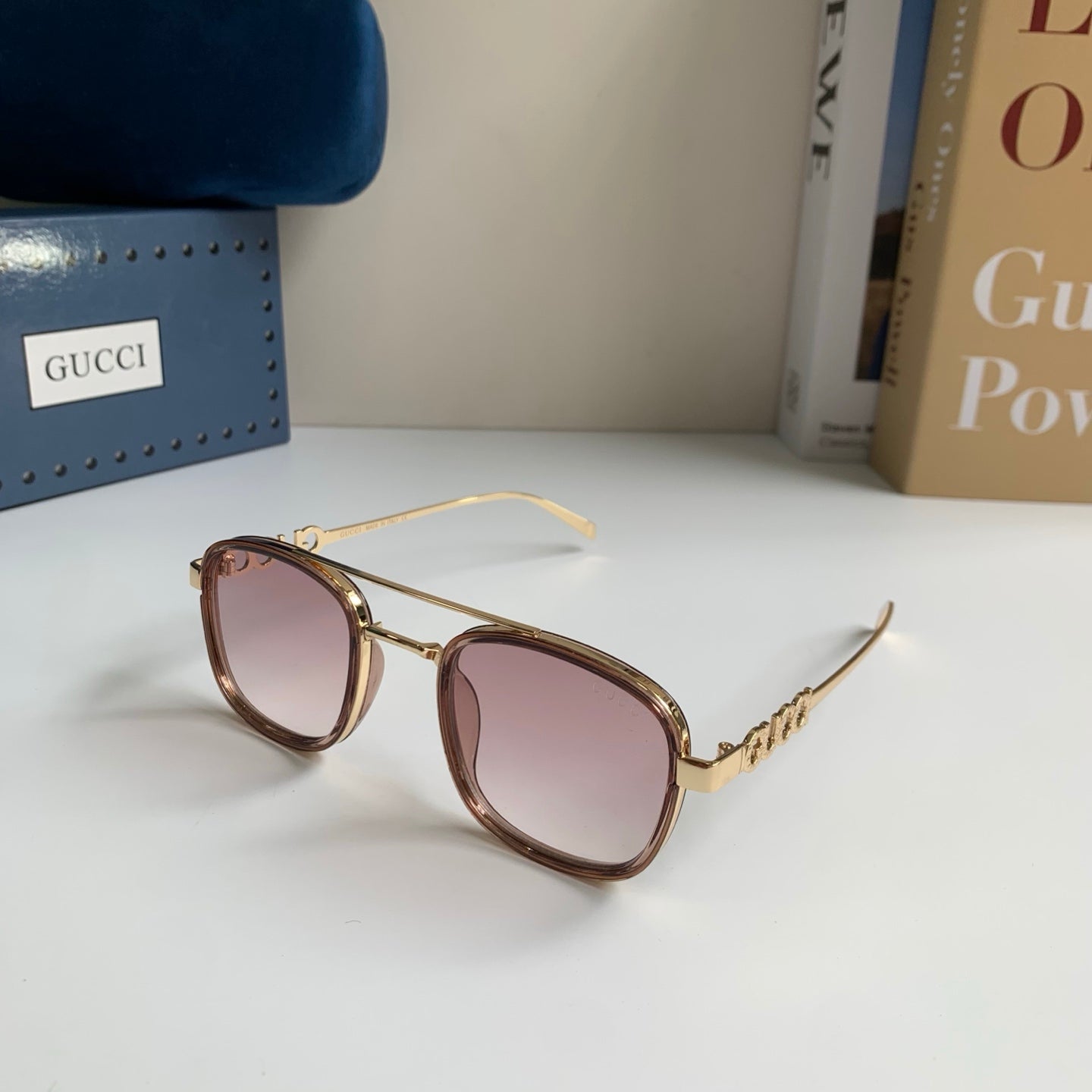 Gucci Metal Square Silver Lens Sunglasses for Men & Women - 431317 - detail image 2