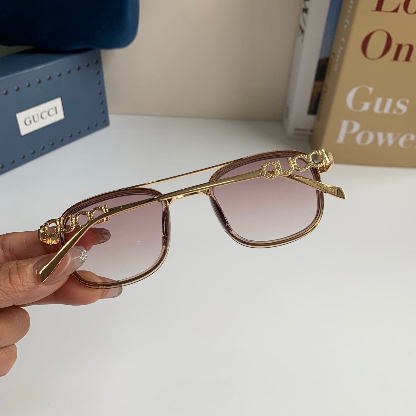 Gucci Metal Square Silver Lens Sunglasses for Men & Women - 431317 - detail image 6