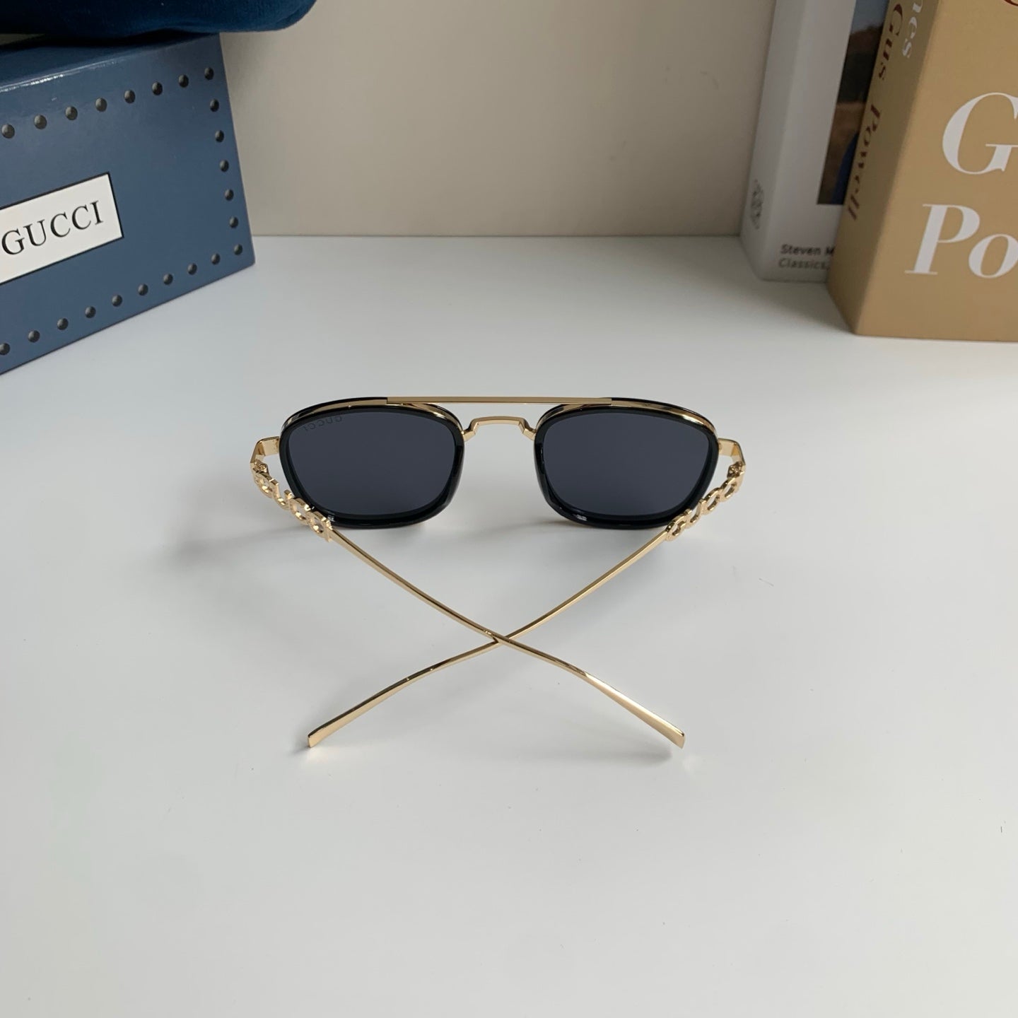 Gucci Metal Square Silver Lens Sunglasses for Men & Women - 431318 - detail image 7