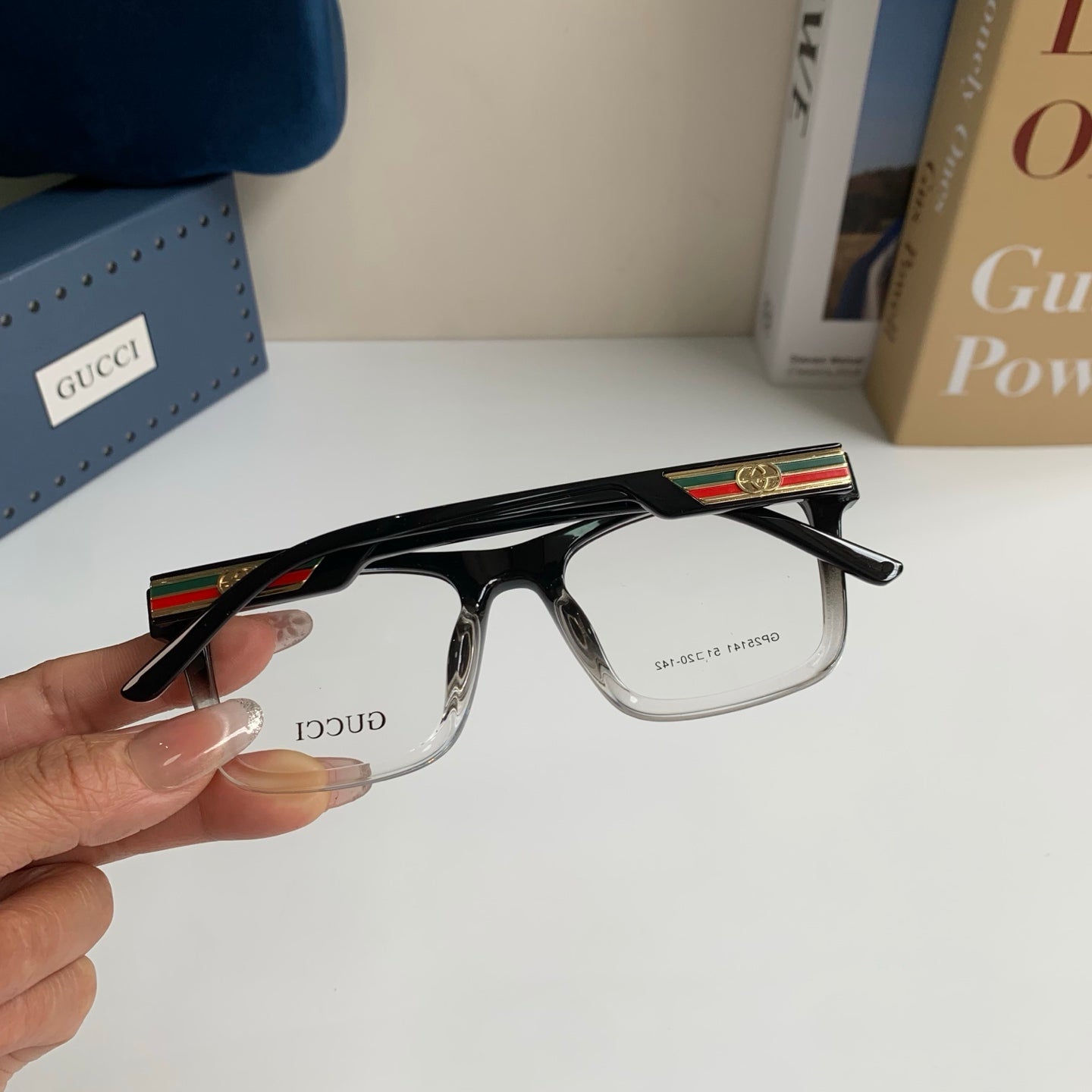 Gucci Blue-Light Square Silver Lens Sunglasses for Men & Women - 448759 - detail image 7