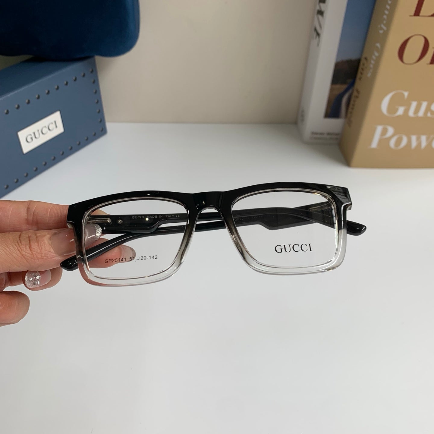Gucci Blue-Light Square Silver Lens Sunglasses for Men & Women - 448759 - detail image 4