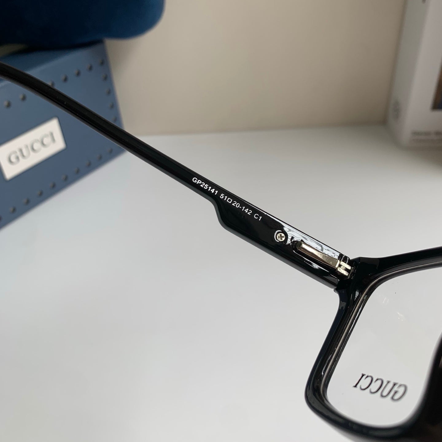 Gucci Blue-Light Square Silver Lens Sunglasses for Men & Women - detail image 7