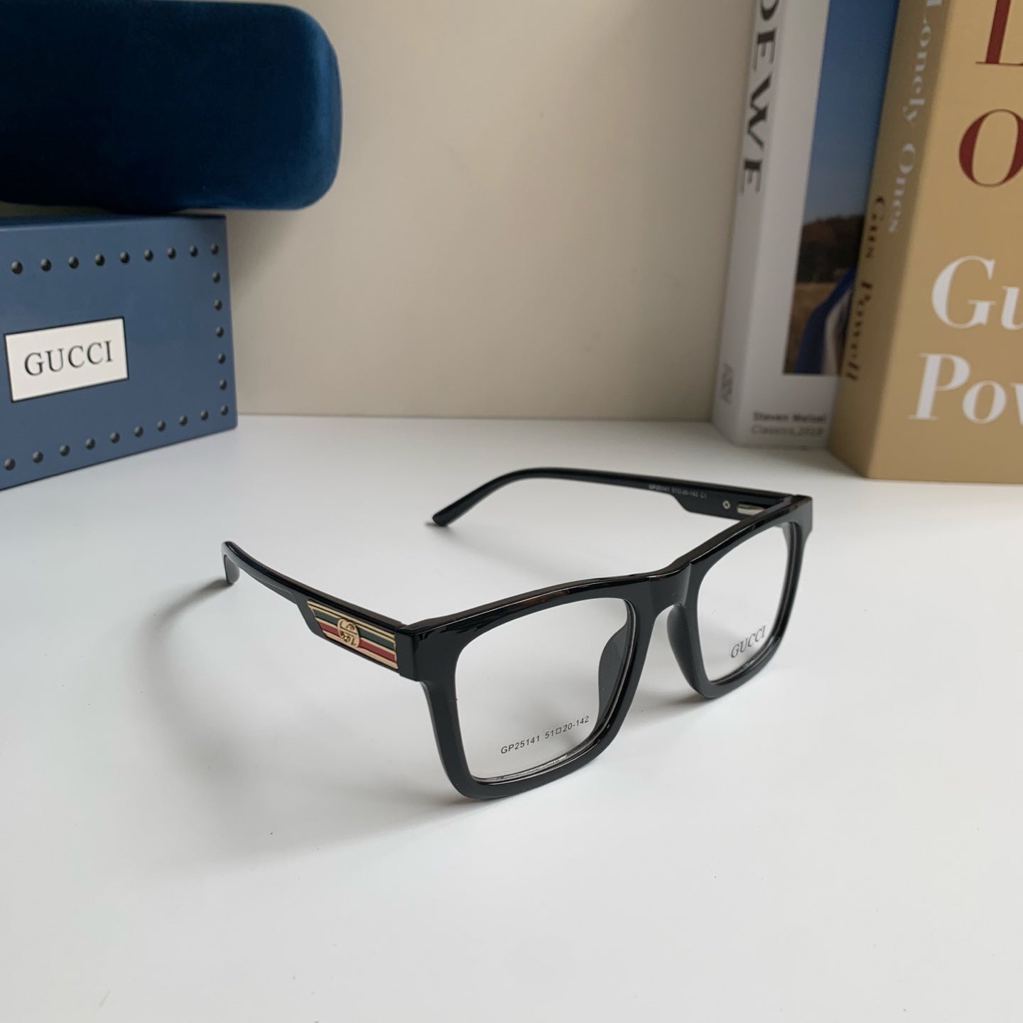 Gucci Blue-Light Square Silver Lens Sunglasses for Men & Women