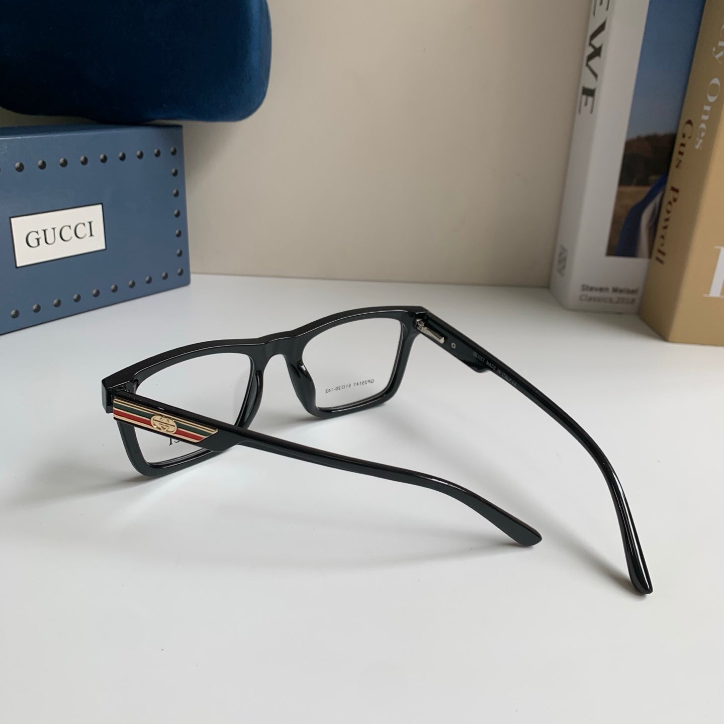 Gucci Blue-Light Square Silver Lens Sunglasses for Men & Women - detail image 8