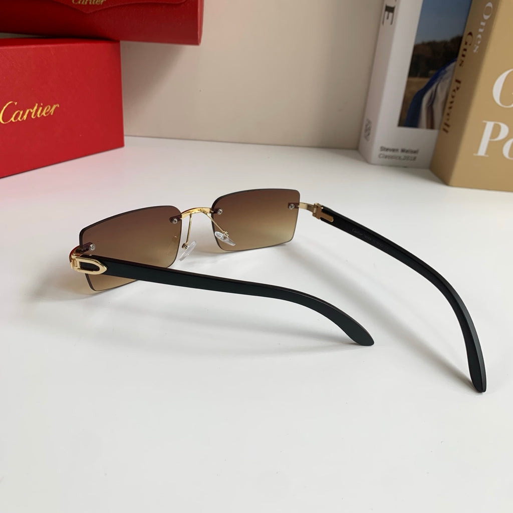 Cartier Fashion Brown Lens Sunglasses for Men & Women - 493649 - detail image 6