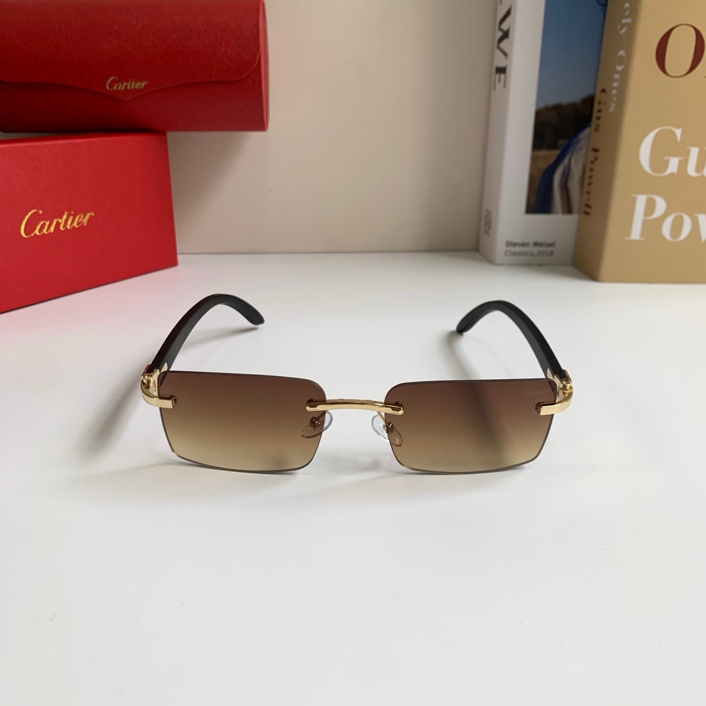 Cartier Fashion Brown Lens Sunglasses for Men & Women - 493649 - detail image 3
