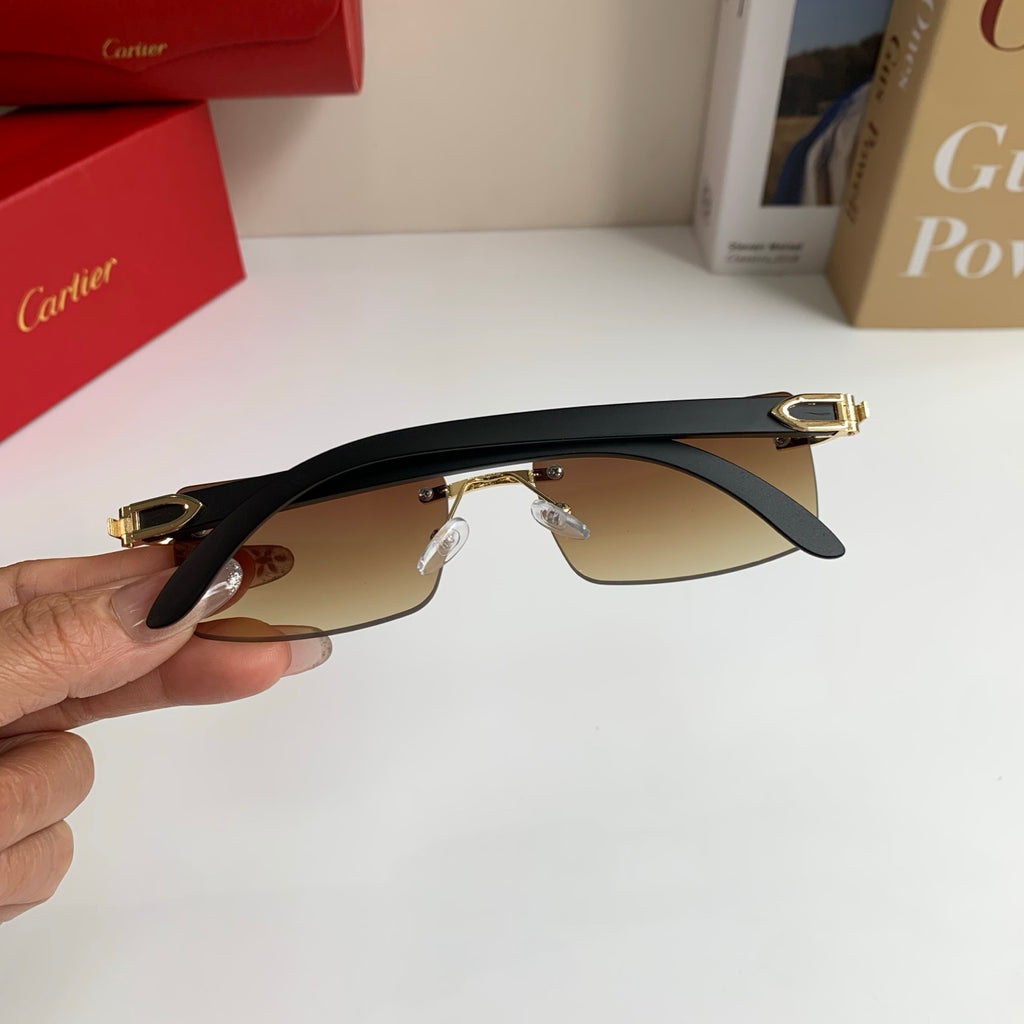 Cartier Fashion Brown Lens Sunglasses for Men & Women - 493649 - detail image 7