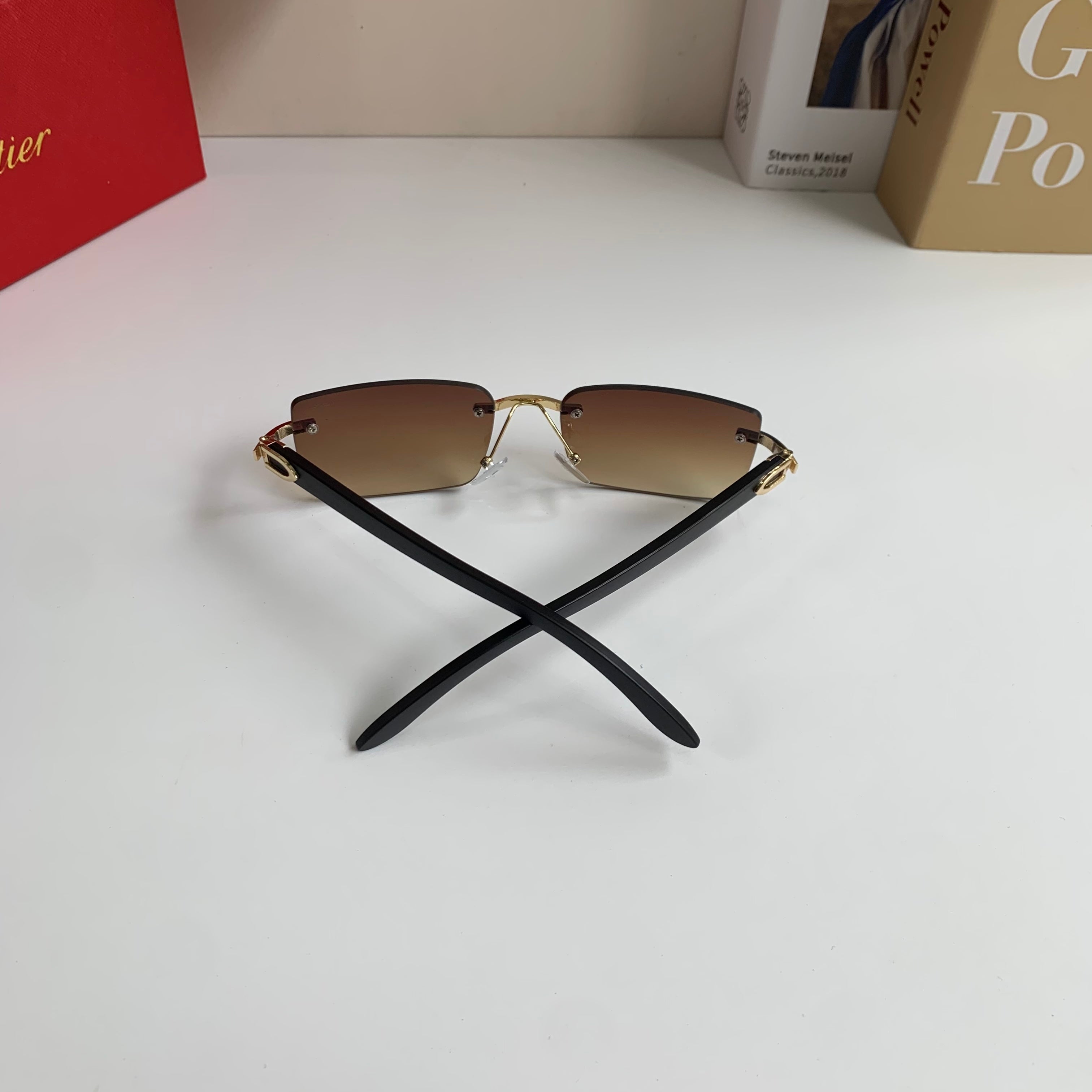 Cartier Fashion Brown Lens Sunglasses for Men & Women - 493649 - detail image 8