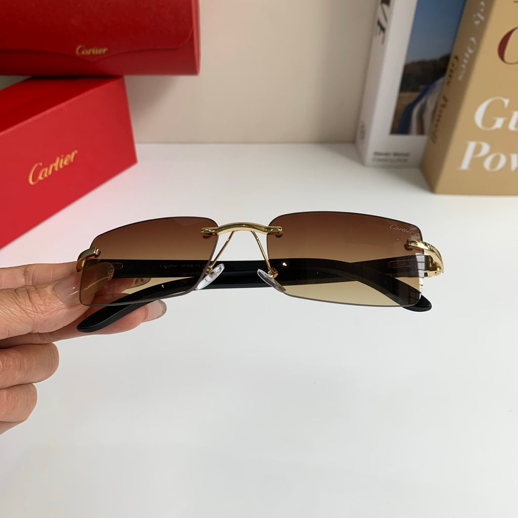 Cartier Fashion Brown Lens Sunglasses for Men & Women - 493649 - detail image 4