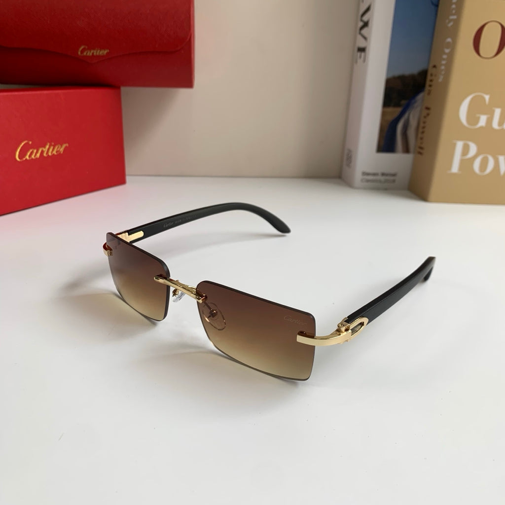 Cartier Fashion Brown Lens Sunglasses for Men & Women - 493649 - detail image 2