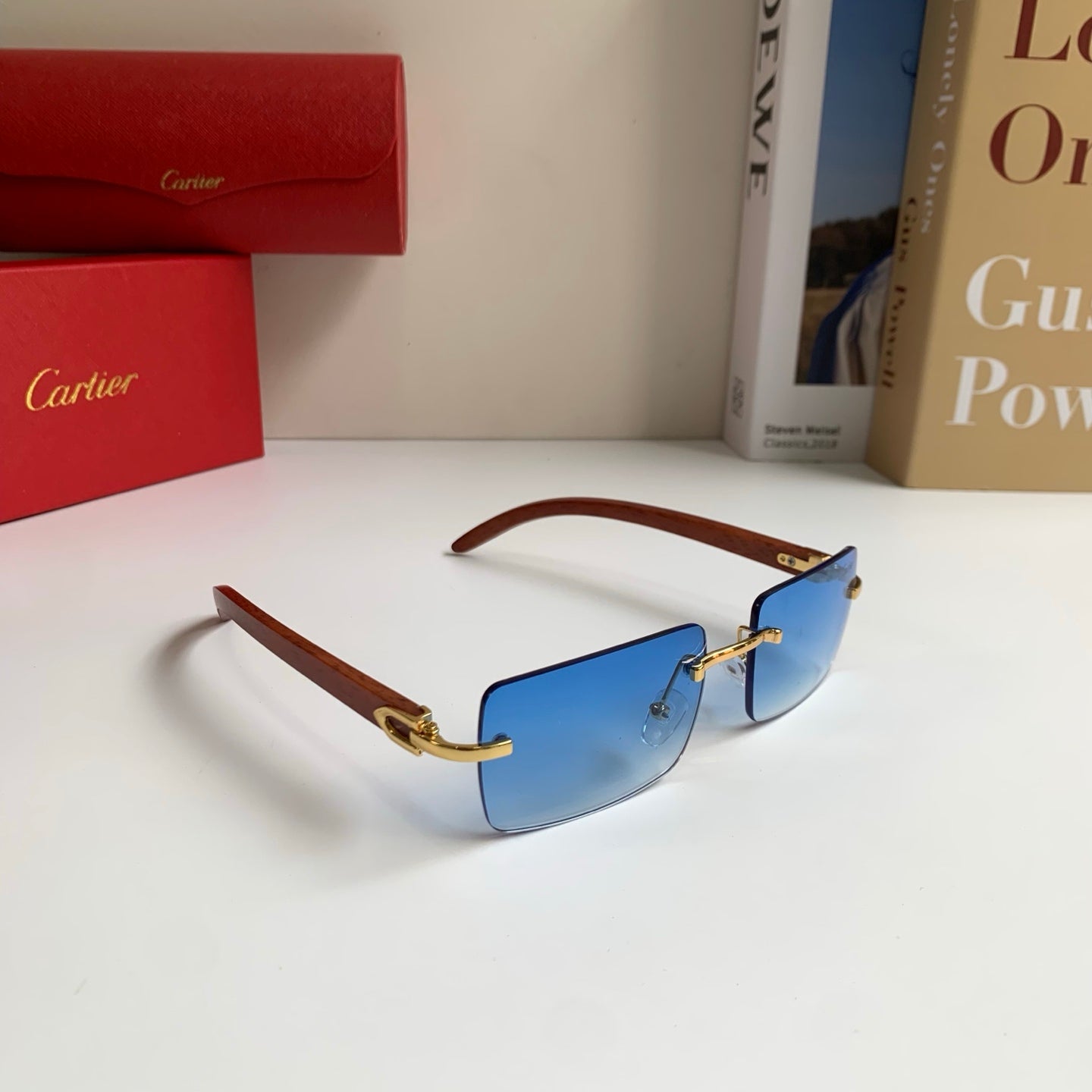 Cartier Fashion Blue Lens Sunglasses for Men & Women - 493651