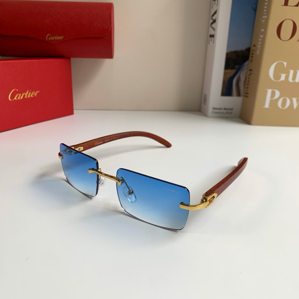 Cartier Fashion Blue Lens Sunglasses for Men & Women - 493651 - detail image 2