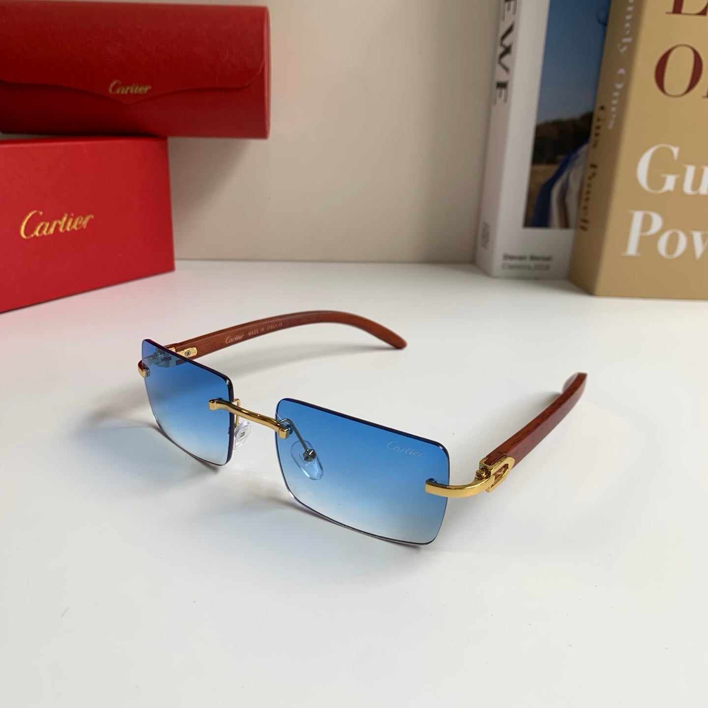 Cartier Fashion Blue Lens Sunglasses for Men & Women - 493651 - detail image 2