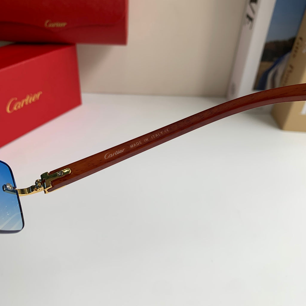 Cartier Fashion Blue Lens Sunglasses for Men & Women - 493651 - detail image 6