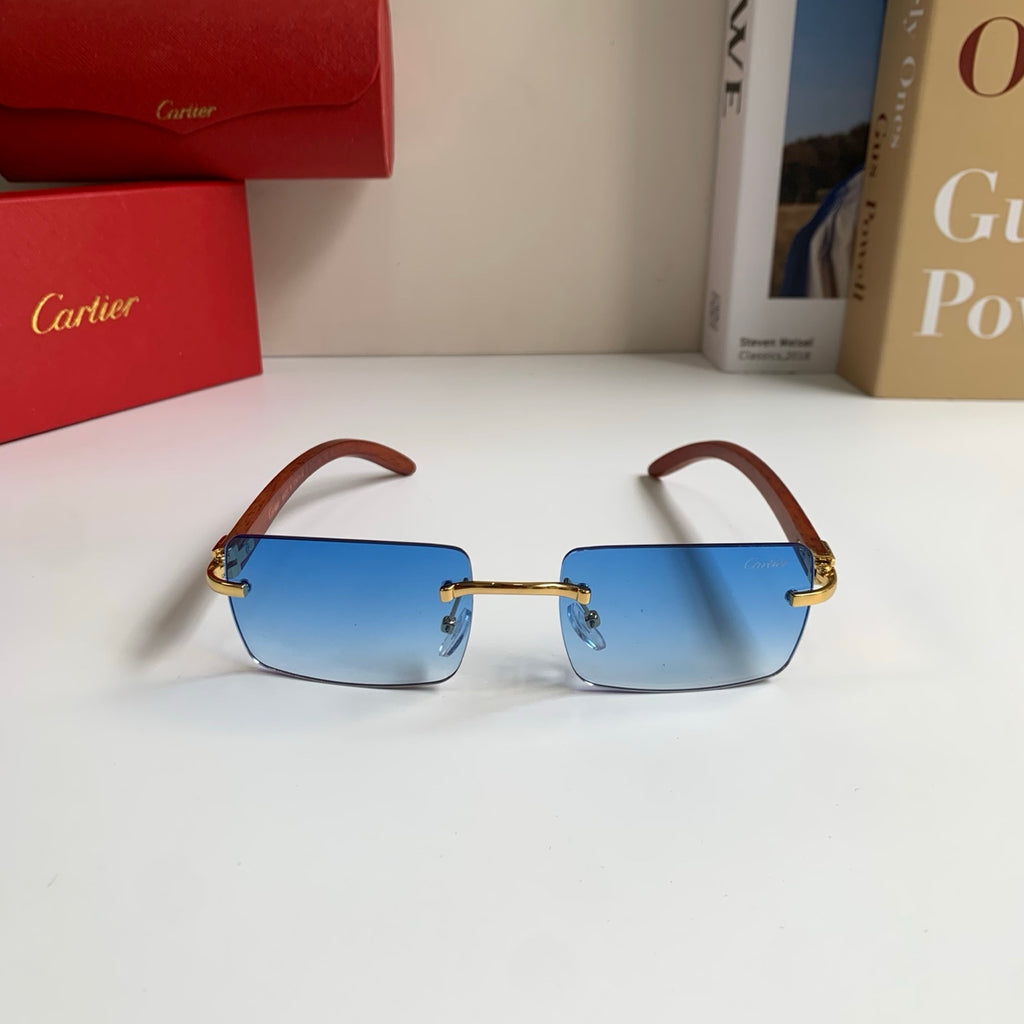 Cartier Fashion Blue Lens Sunglasses for Men & Women - 493651 - detail image 3