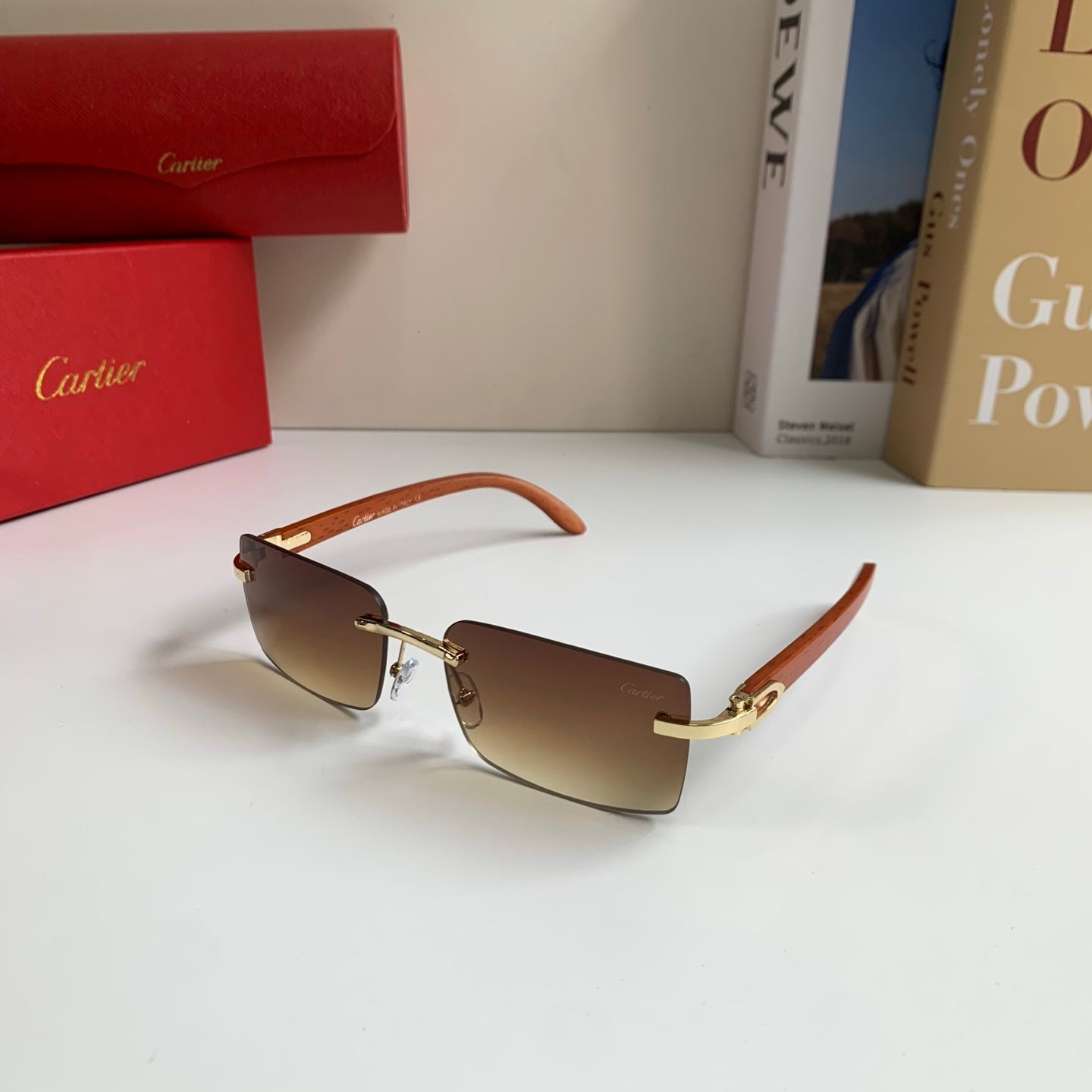 Cartier Fashion Brown Lens Sunglasses for Men & Women - 493652 - detail image 2