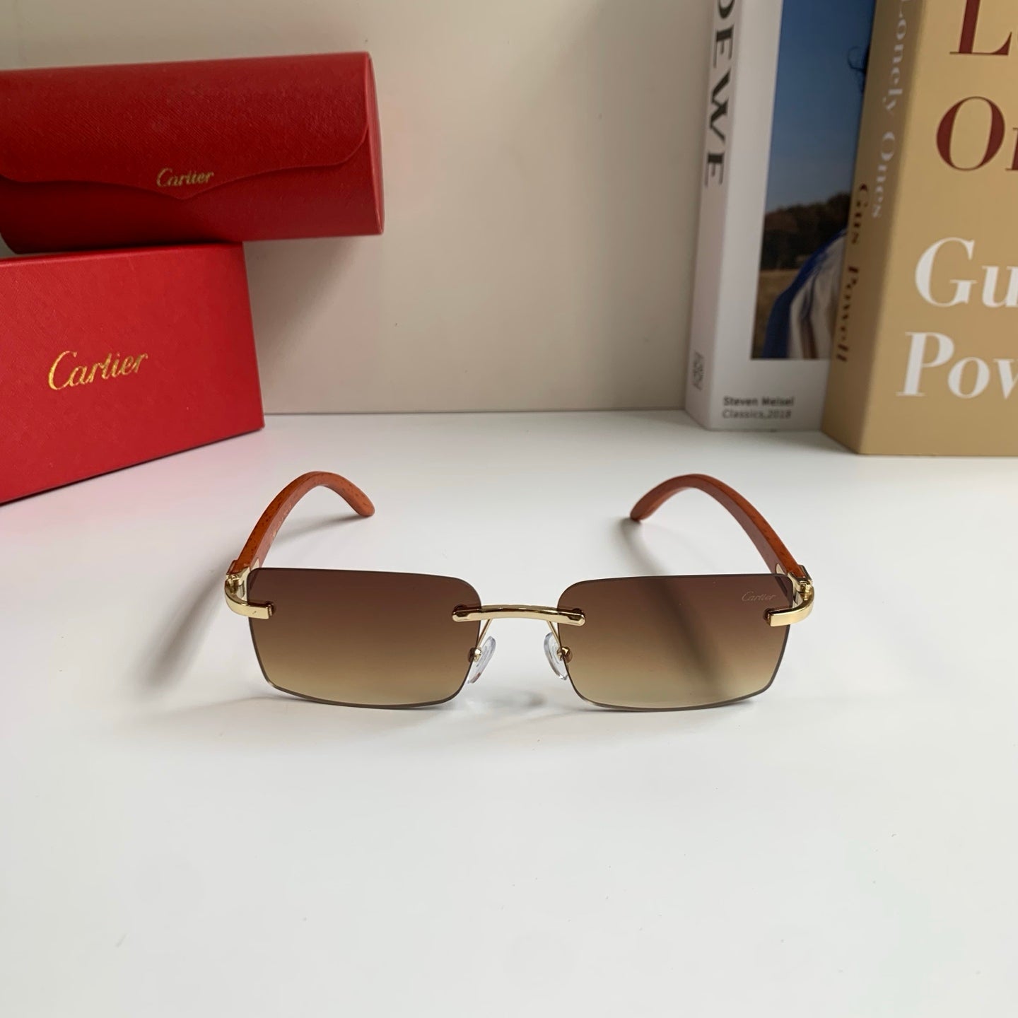Cartier Fashion Brown Lens Sunglasses for Men & Women - 493652 - detail image 5