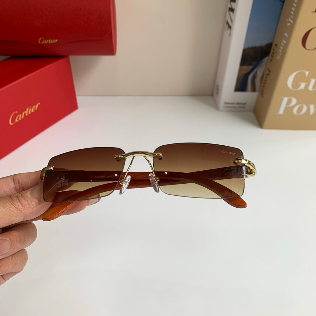 Cartier Fashion Brown Lens Sunglasses for Men & Women - 493652 - detail image 3