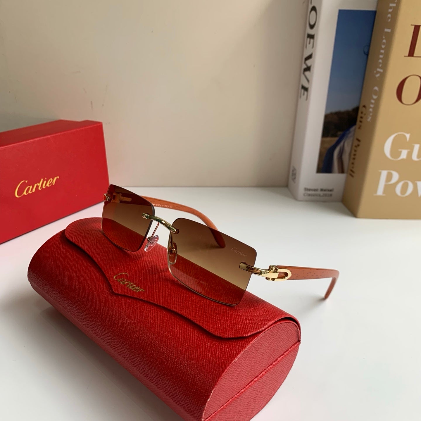 Cartier Fashion Brown Lens Sunglasses for Men & Women - 493652 - detail image 4