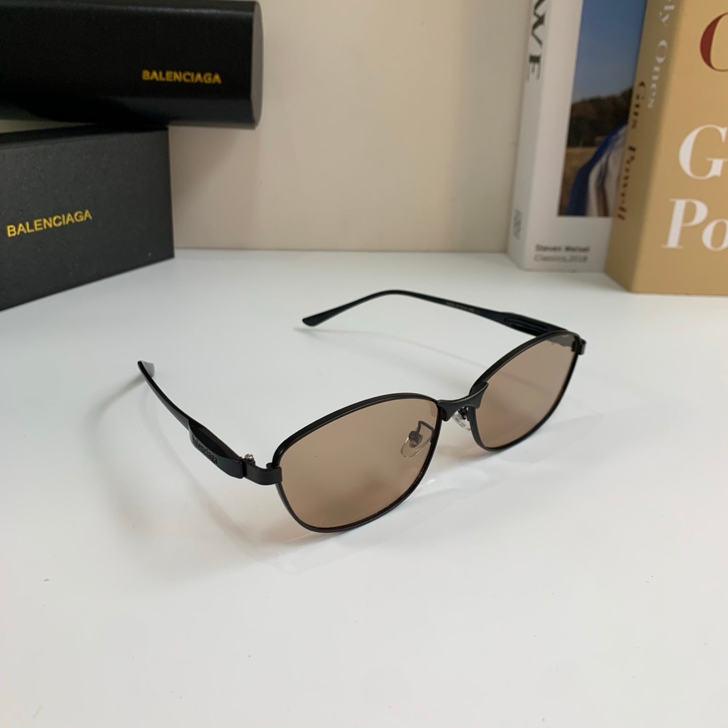 Balenciaga Fashion Silver Lens Sunglasses for Men & Women - 416095