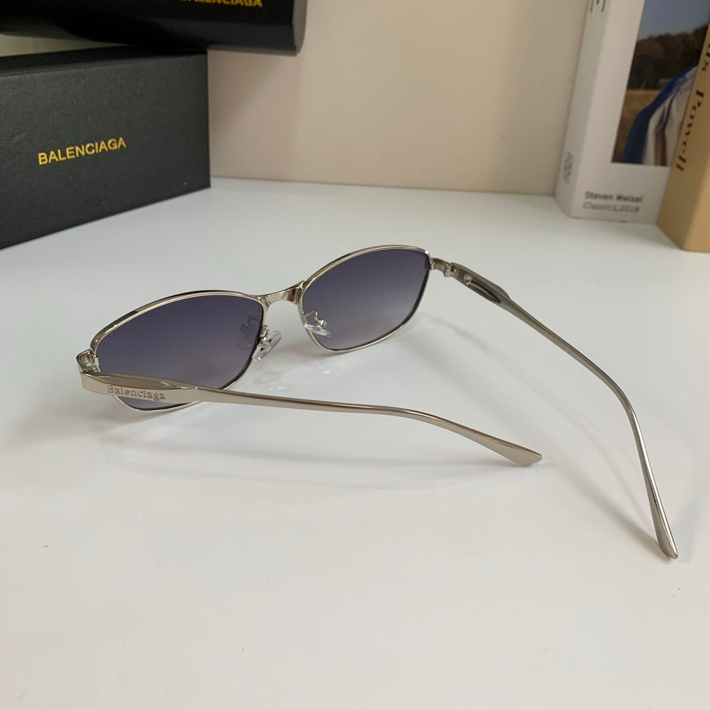 Balenciaga Fashion Silver Lens Sunglasses for Men & Women - 487533 - detail image 7