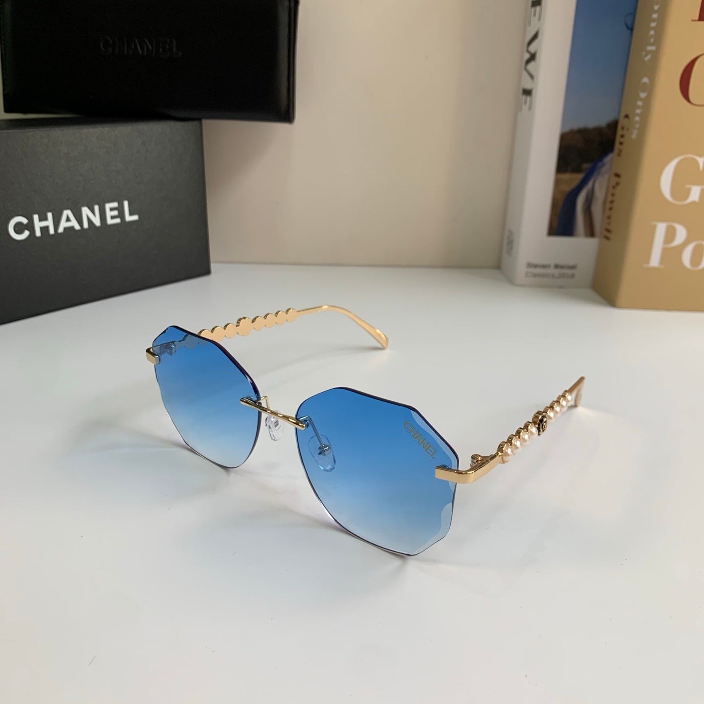 Chanel Fashion Blue Lens Sunglasses for Men & Women - 486515 - detail image 2