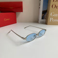 Cartier Cat-Eye Silver Lens Sunglasses for Men & Women - 416013