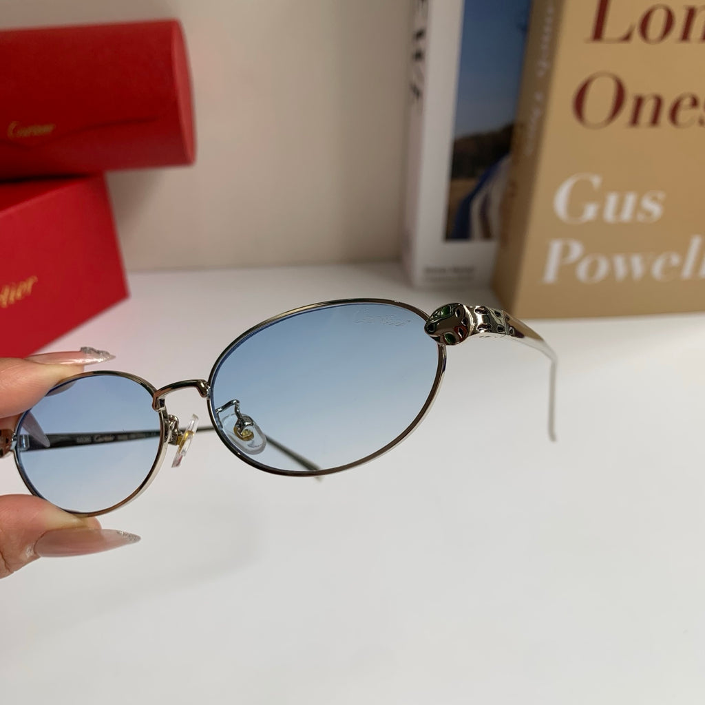 Cartier Cat-Eye Silver Lens Sunglasses for Men & Women - 416013 - detail image 8