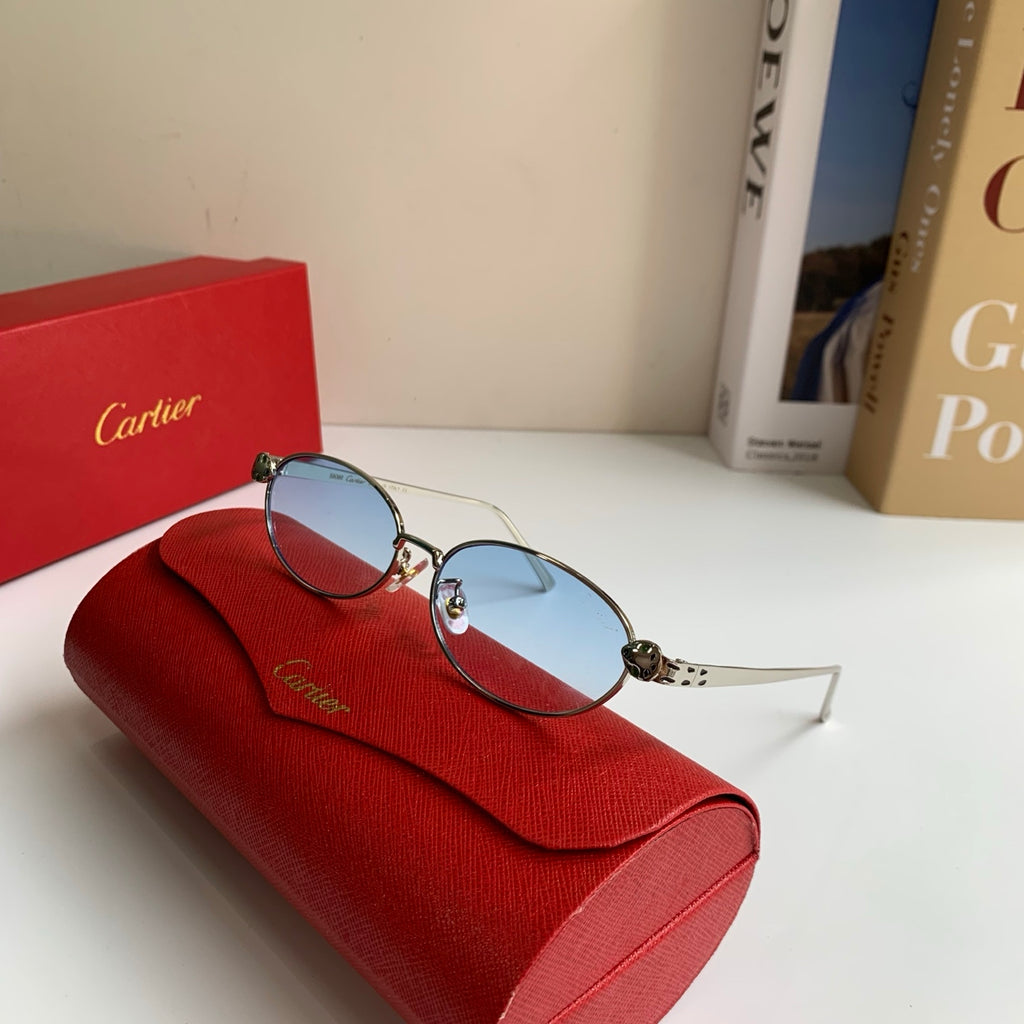 Cartier Cat-Eye Silver Lens Sunglasses for Men & Women - 416013 - detail image 5