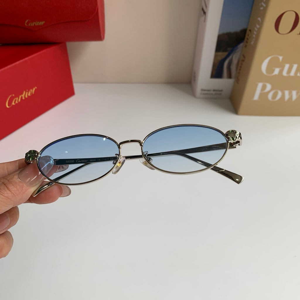 Cartier Cat-Eye Silver Lens Sunglasses for Men & Women - 416013 - detail image 4
