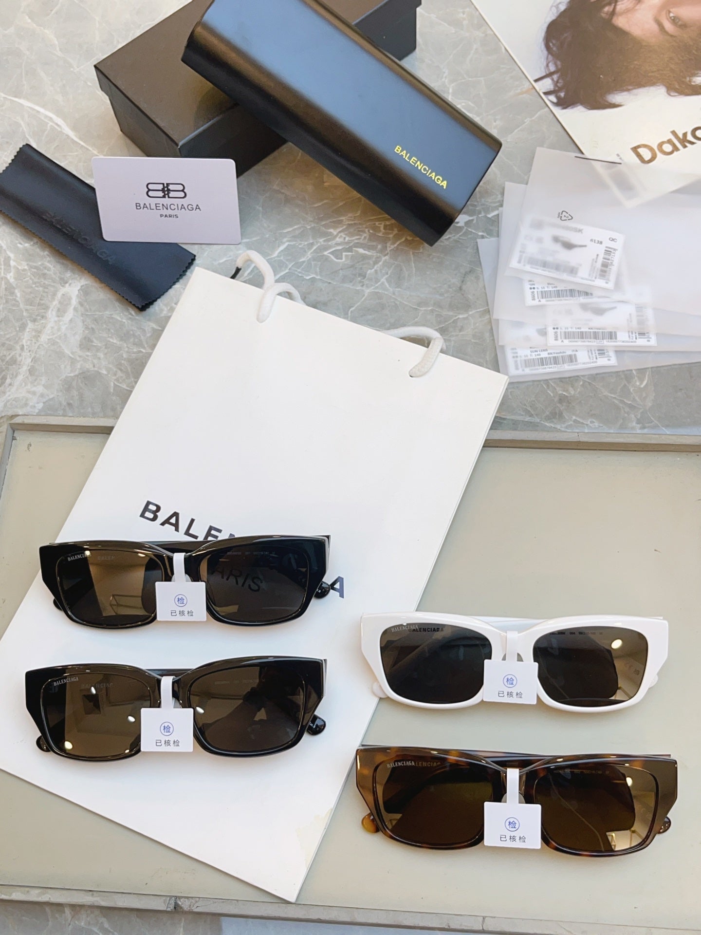 Balenciaga BB0480SK Fashion Black Lens Sunglasses for Men & Women - detail image 9