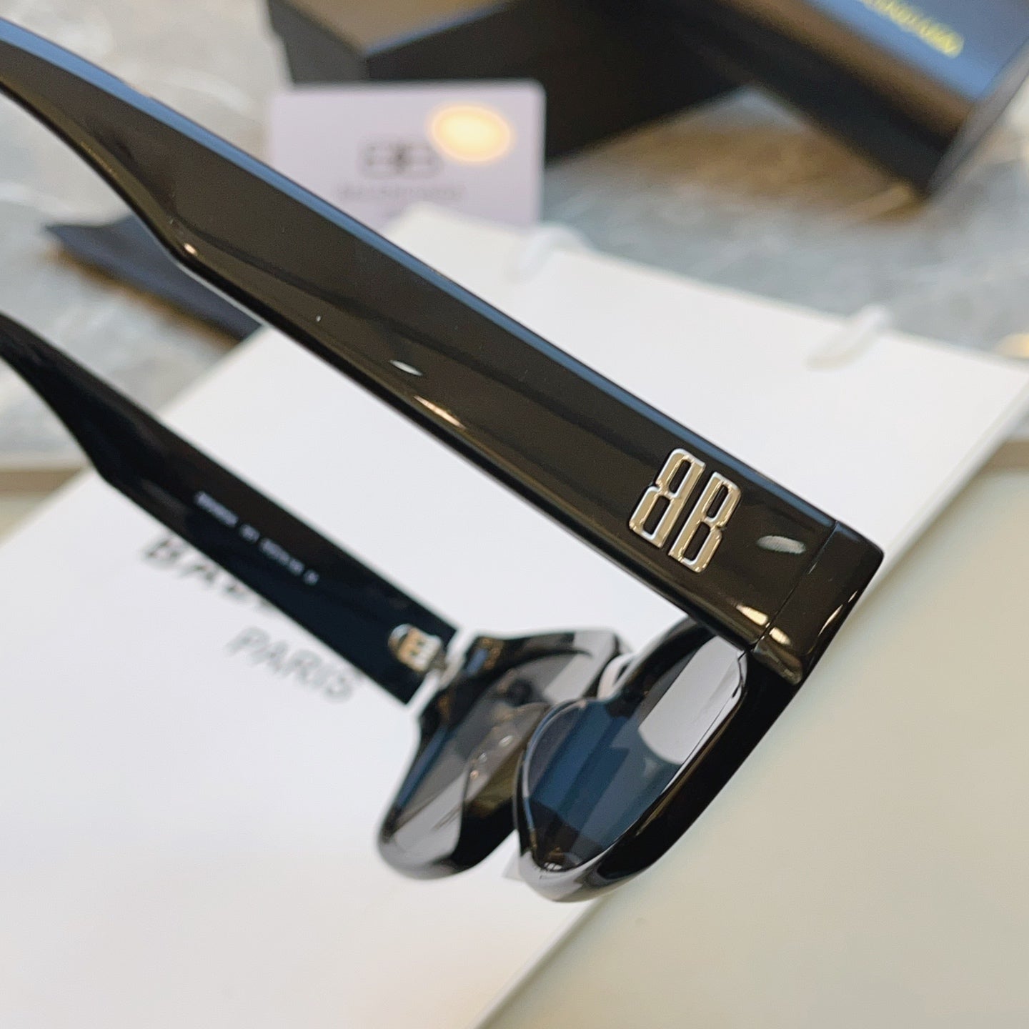 Balenciaga BB0480SK Fashion Black Lens Sunglasses for Men & Women - detail image 6