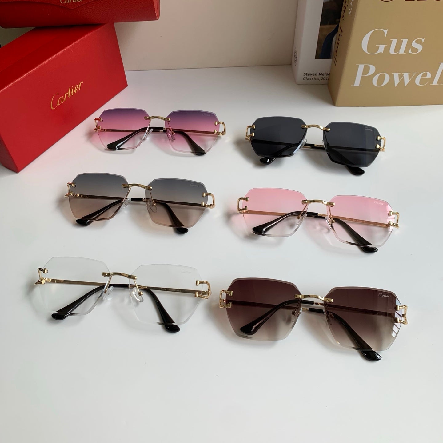 Cartier Fashion Red Lens Sunglasses for Men & Women - 432220 - detail image 9