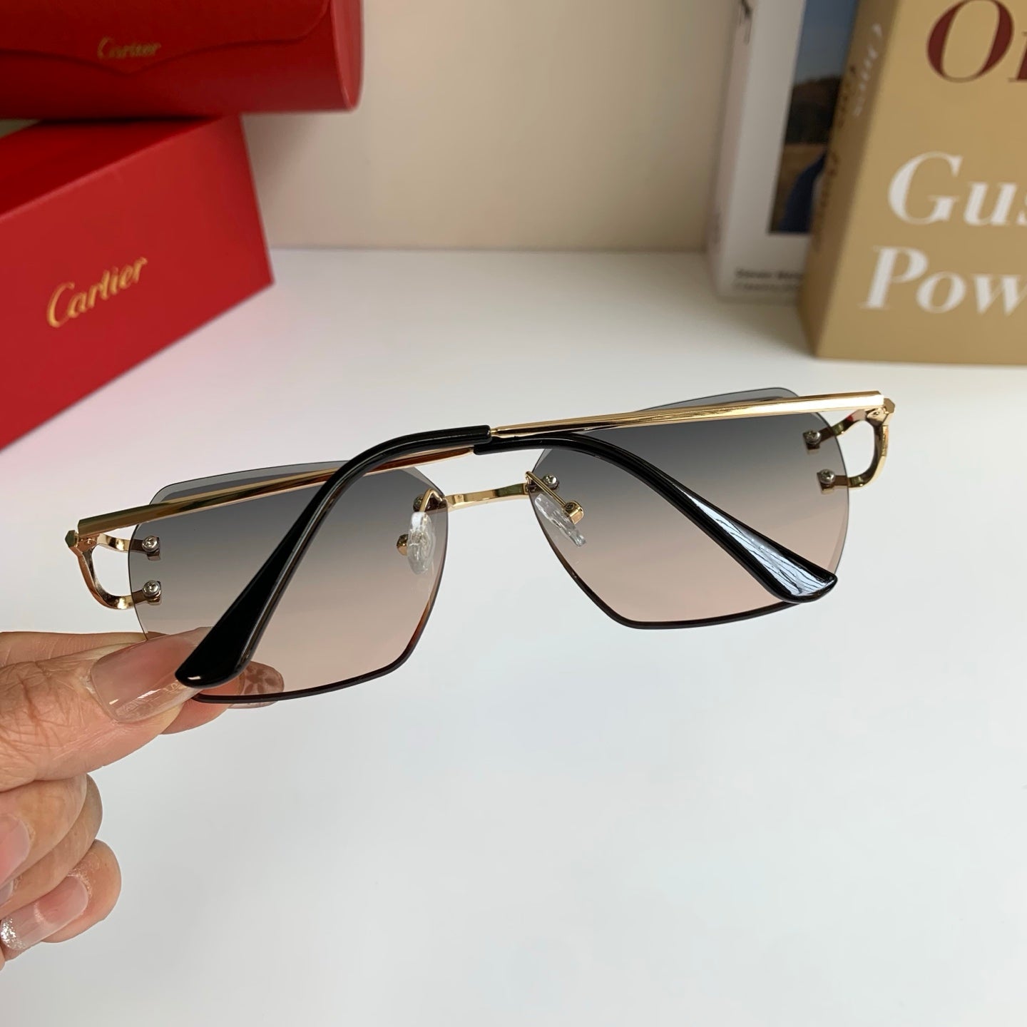 Cartier Fashion Silver Lens Sunglasses for Men & Women - 432223 - detail image 9