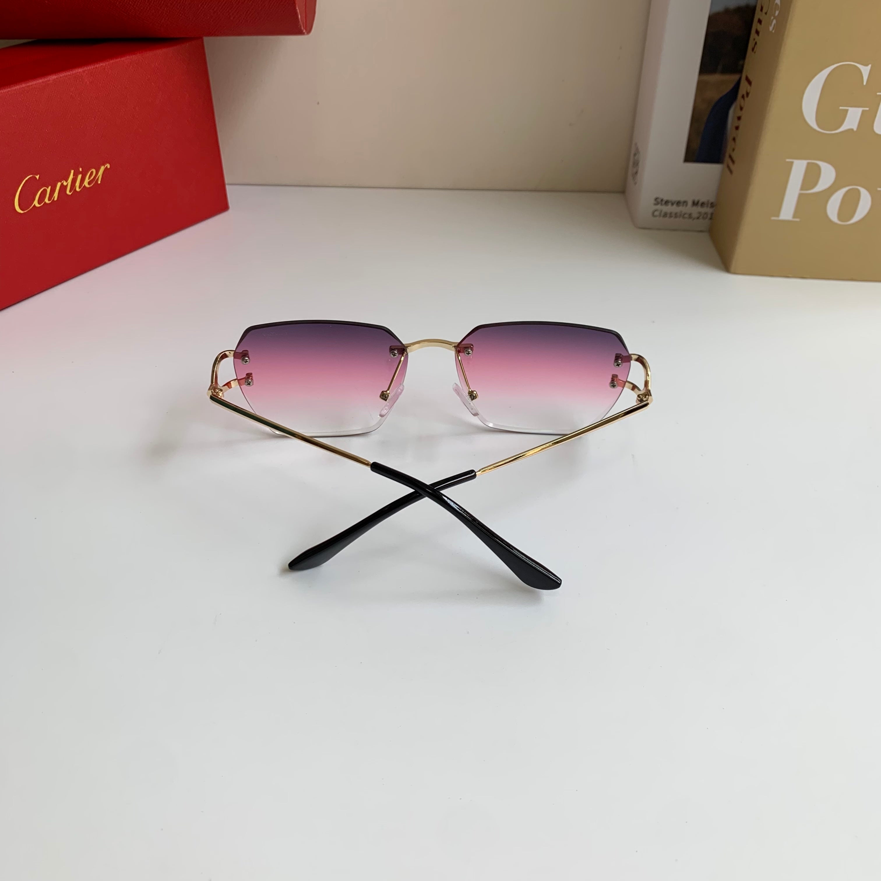 Cartier Fashion Purple Lens Sunglasses for Men & Women - 432224 - detail image 4
