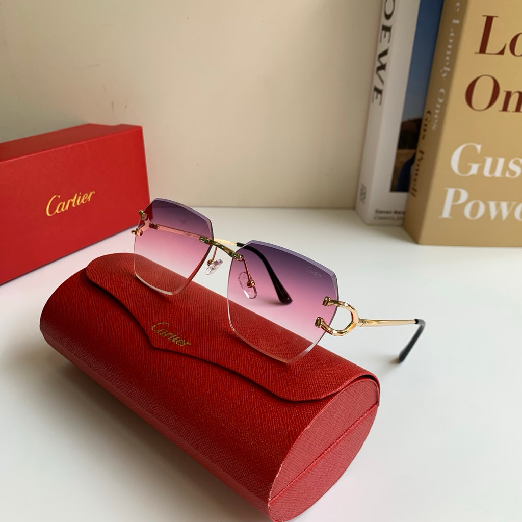 Cartier Fashion Purple Lens Sunglasses for Men & Women - 432224