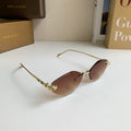 Bottega Veneta Cat-Eye Brown Lens Sunglasses for Men & Women - 432913