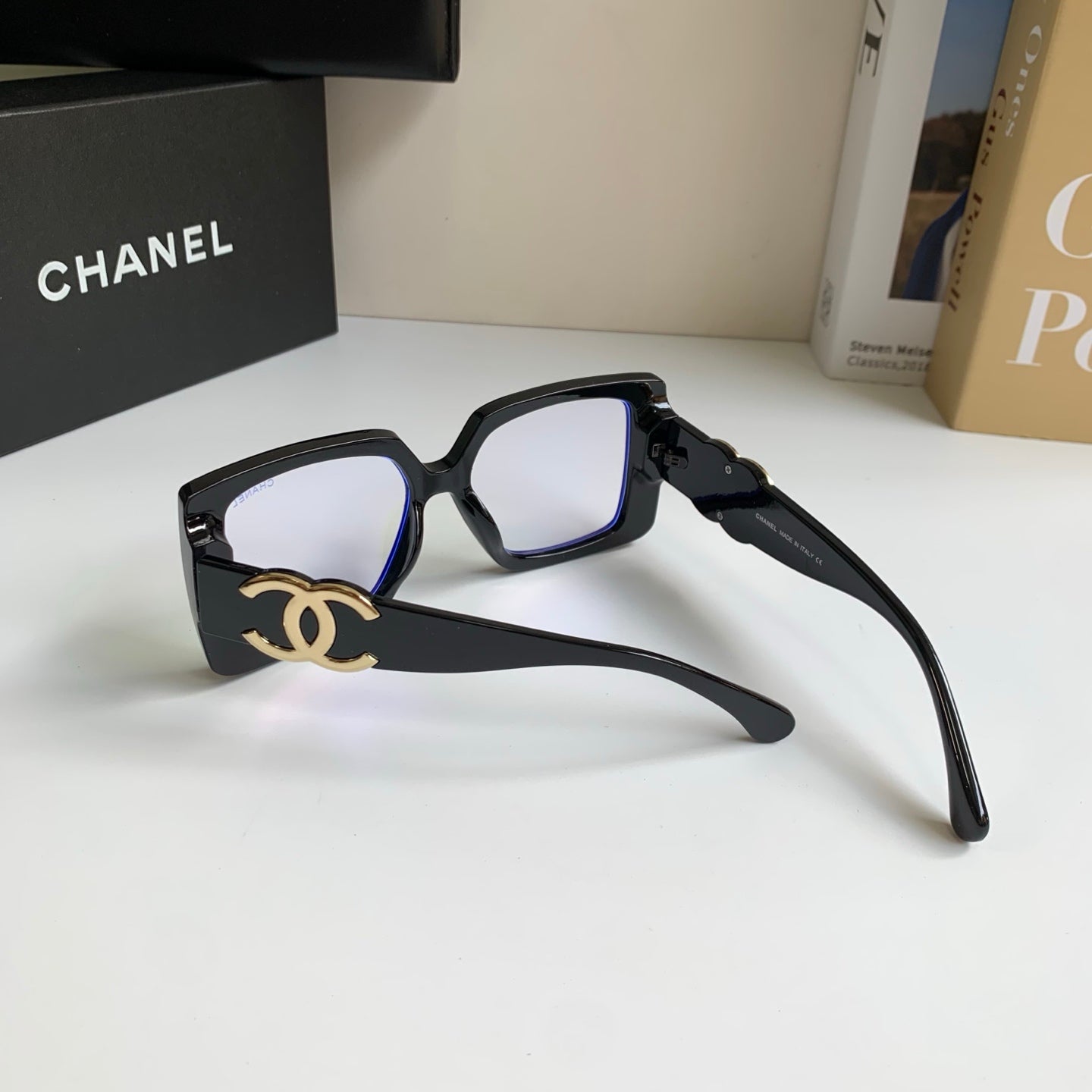 Chanel Metal Square Silver Lens Sunglasses for Men & Women - 431629 - detail image 7
