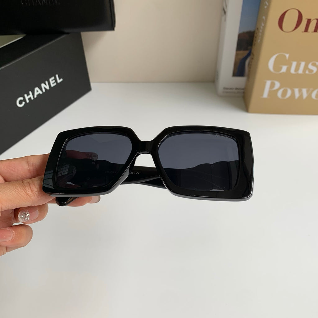 Chanel Metal Square Black Lens Sunglasses for Men & Women - detail image 3